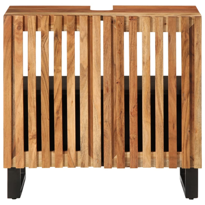 Dulap pentru chiuveta de baie, 62x34x58 cm, lemn masiv acacia WALTI