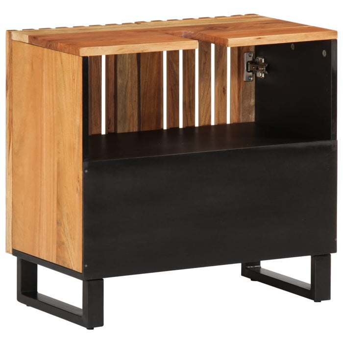 Dulap pentru chiuveta de baie, 62x34x58 cm, lemn masiv acacia WALTI
