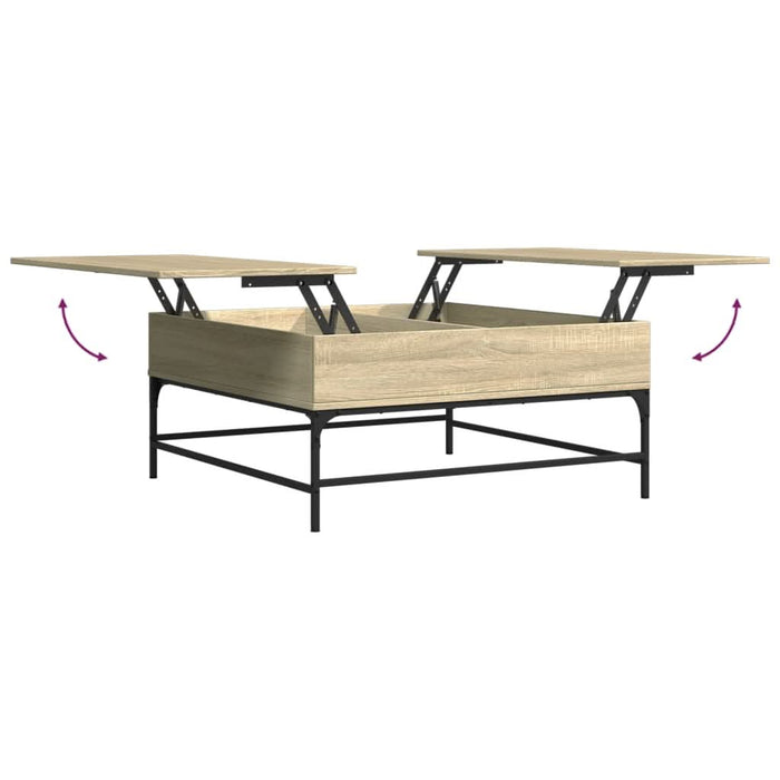 Măsuță cafea stejar sonoma 95x95x45 cm lemn prelucrat și metal - WALTI WALTI