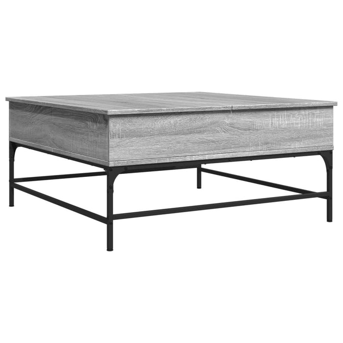 Măsuță de cafea, gri sonoma, 95x95x45 cm, lemn prelucrat/metal - WALTI WALTI