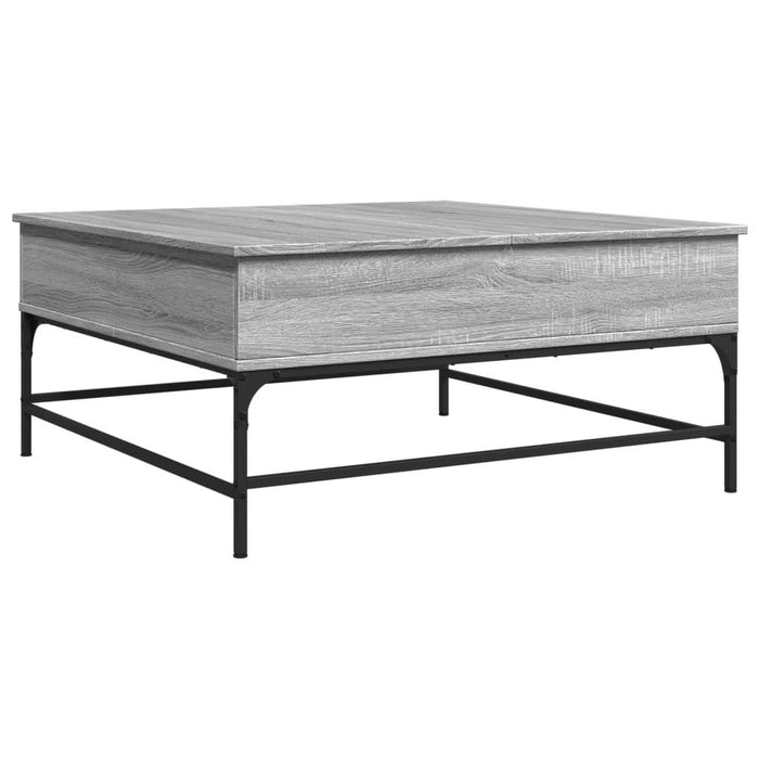 Măsuță de cafea, gri sonoma, 95x95x45 cm, lemn prelucrat/metal - WALTI WALTI