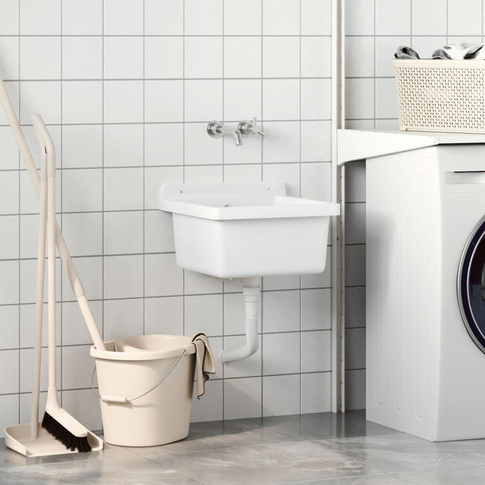 Chiuvetă lavoar pentru montare pe perete alb 40x40x24 cm rășină - WALTI WALTI