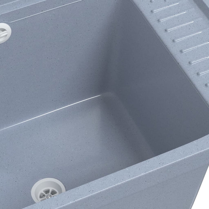 Chiuvetă lavoar pentru montare pe perete gri 50x35x24 cm rășină - WALTI WALTI