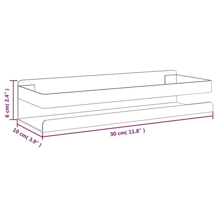 Raft de duș negru mat 30x10x6 cm oțel inoxidabil 304 periat - WALTI WALTI