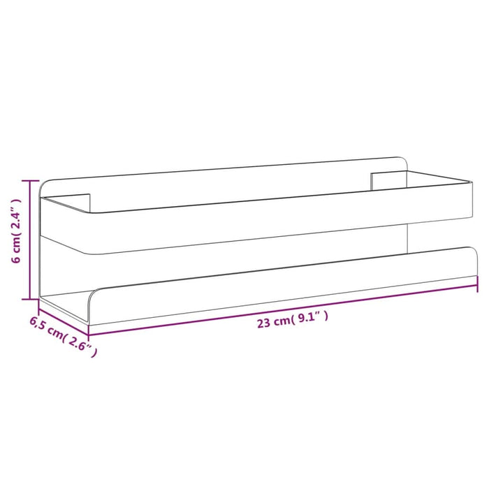 Raft de duș negru mat 23x6,5x6 cm oțel inoxidabil 304 periat - WALTI WALTI
