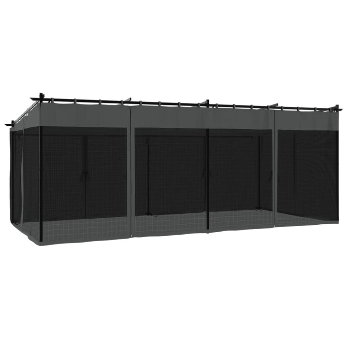 Foișor cu pereți din plasă, antracit, 6x3 m, oțel - WALTI WALTI