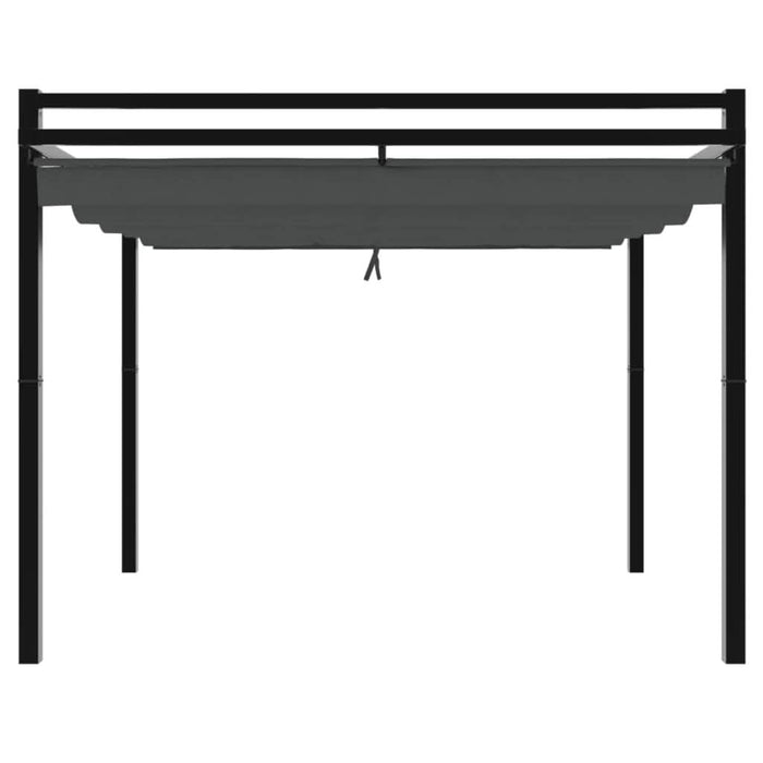 Foișor de grădină acoperiș retractabil antracit 3x3 m aluminiu - WALTI WALTI