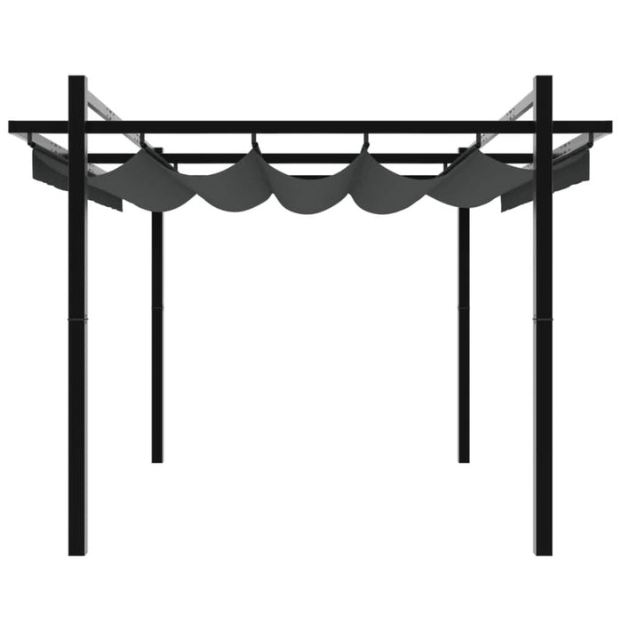 Foișor de grădină acoperiș retractabil antracit 3x3 m aluminiu - WALTI WALTI