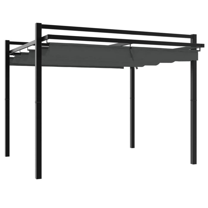 Foișor de grădină acoperiș retractabil antracit 3x3 m aluminiu - WALTI WALTI