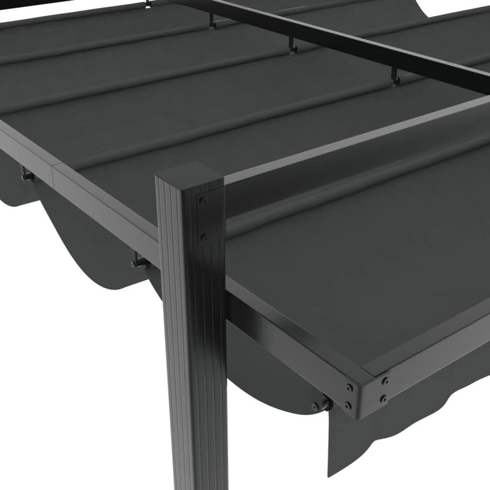 Foișor de grădină acoperiș retractabil antracit 3x3 m aluminiu - WALTI WALTI