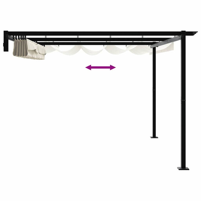 Foișor montat pe perete Crem Oțel WALTI