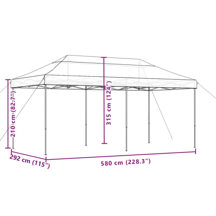 Cort de petrecere pliabil Pop-Up, 580x292x315 cm, bej - WALTI WALTI