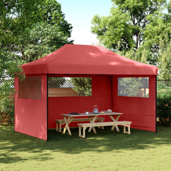 Cort pentru Petreceri 440 x 292 x 315 cm Burgund cu cadru negru WALTI