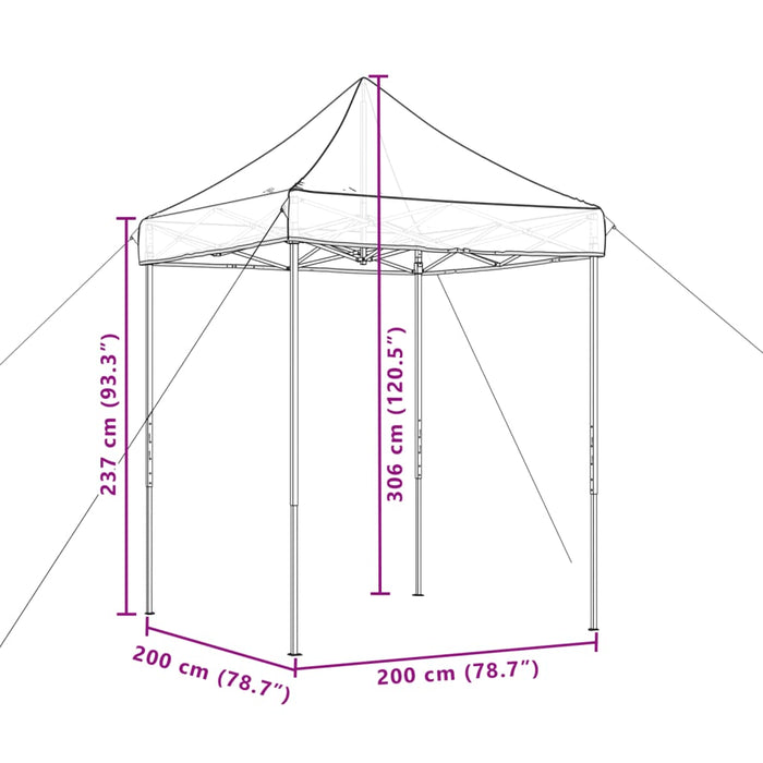 Cort de petrecere pliabil Pop-Up, 200x200x306 cm, bej - WALTI WALTI