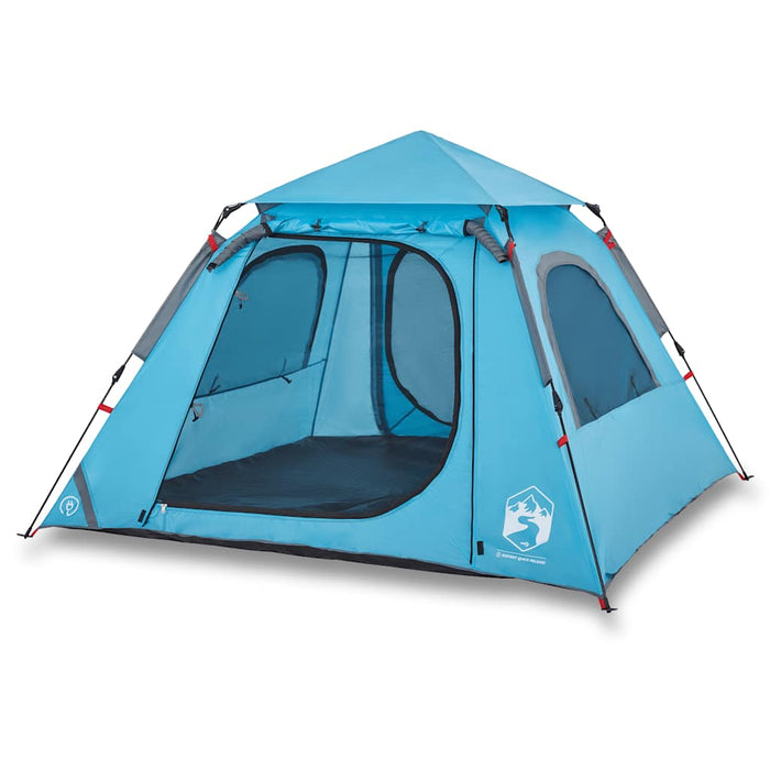 Cort de camping cupolă 4 persoane, setare rapidă, albastru - WALTI WALTI