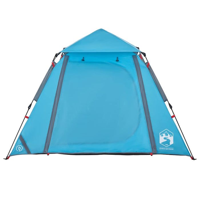 Cort de camping cupolă 4 persoane, setare rapidă, albastru - WALTI WALTI