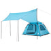 Cort de camping cupolă 4 persoane, setare rapidă, albastru - WALTI WALTI