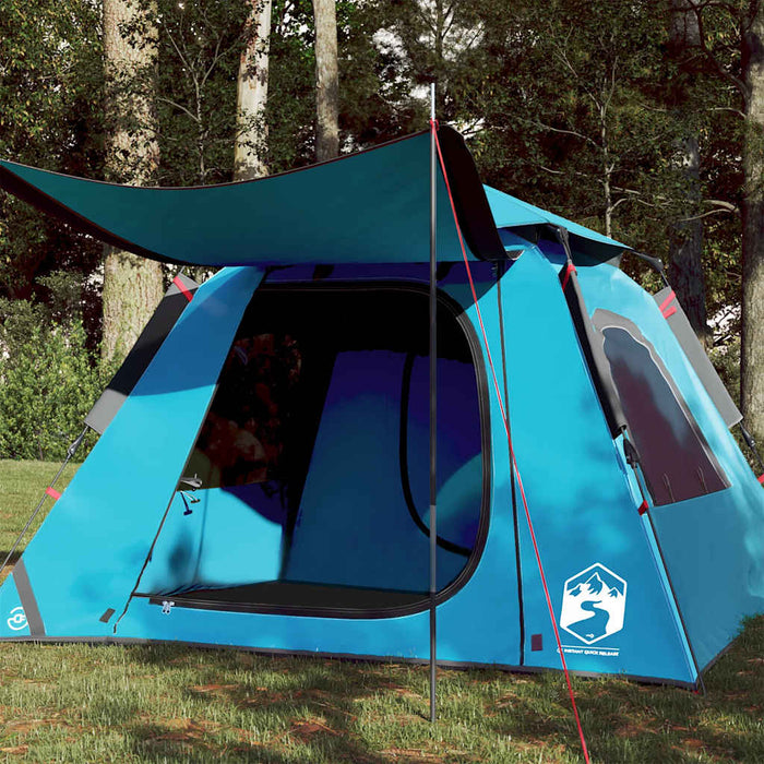 Cort de camping cupolă 4 persoane, setare rapidă, albastru - WALTI WALTI