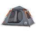 Cort camping cupolă 4 persoane, gri/portocaliu, setare rapidă - WALTI WALTI