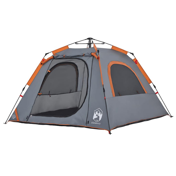 Cort camping cupolă 4 persoane, gri/portocaliu, setare rapidă - WALTI WALTI