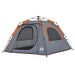 Cort camping cupolă 4 persoane, gri/portocaliu, setare rapidă - WALTI WALTI