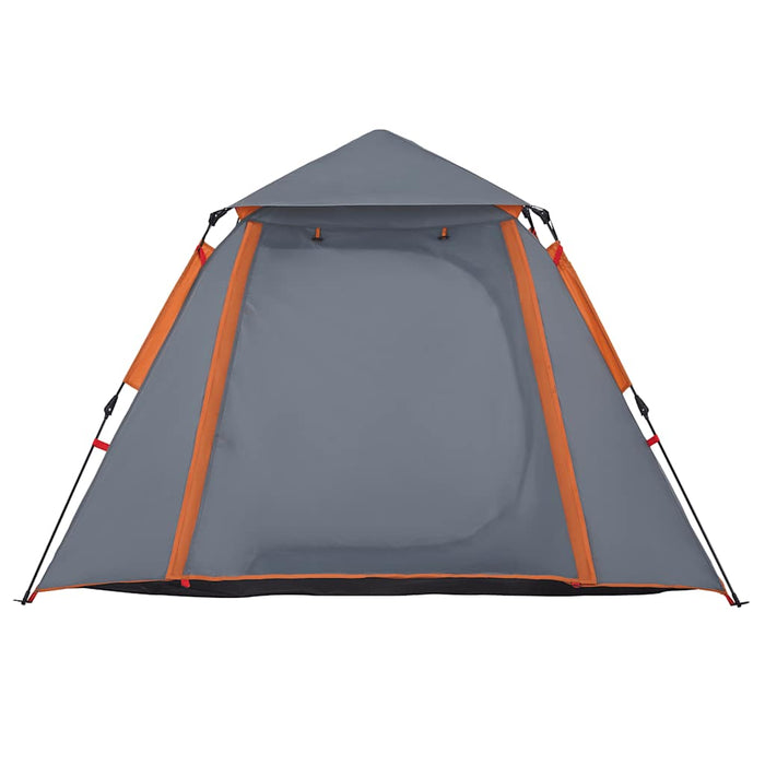 Cort camping cupolă 4 persoane, gri/portocaliu, setare rapidă - WALTI WALTI