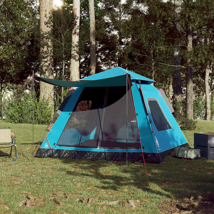Cort de camping cupolă 5 persoane, setare rapidă, albastru - WALTI WALTI