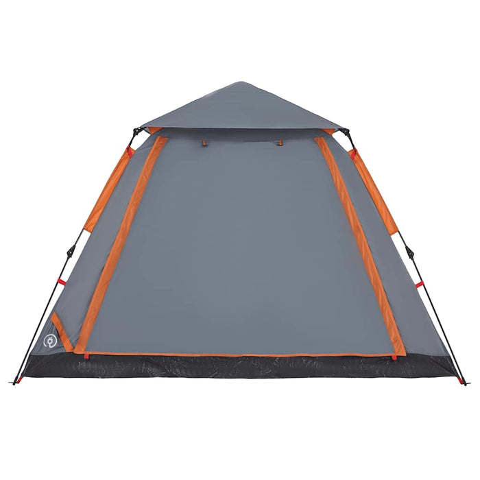 Cort camping cupolă 5 persoane, gri/portocaliu, setare rapidă - WALTI WALTI
