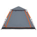Cort camping cupolă 5 persoane, gri/portocaliu, setare rapidă - WALTI WALTI