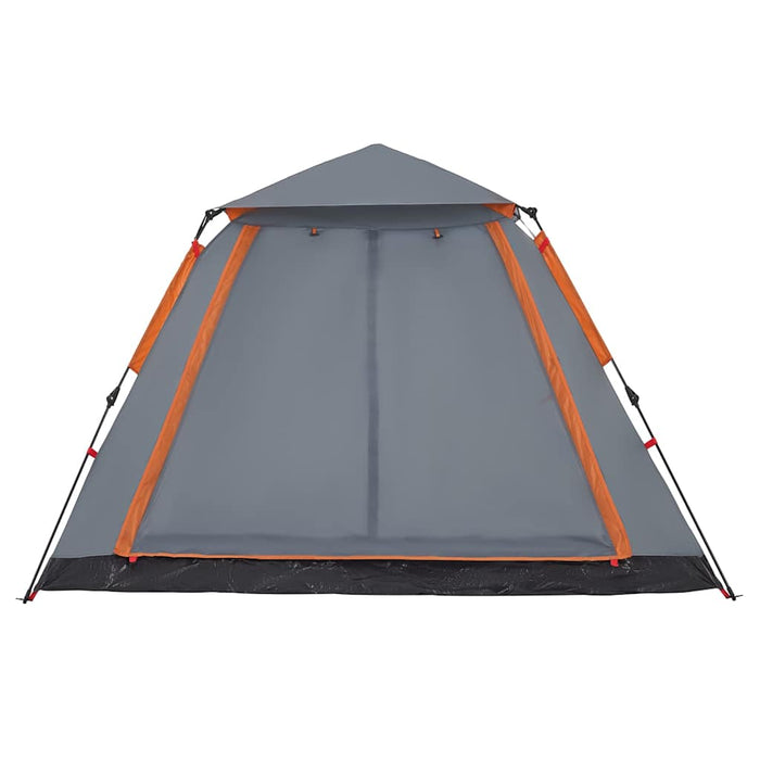 Cort camping cupolă 5 persoane, gri/portocaliu, setare rapidă - WALTI WALTI