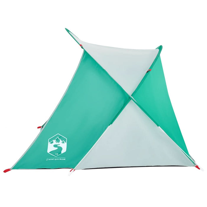 Cort de plajă 2 persoane pop-up, verde marin, impermeabil - WALTI WALTI