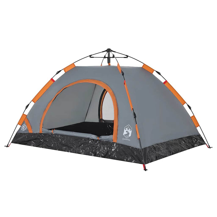 Cort de camping, 2 persoane, gri/portocaliu, setare rapidă - WALTI WALTI