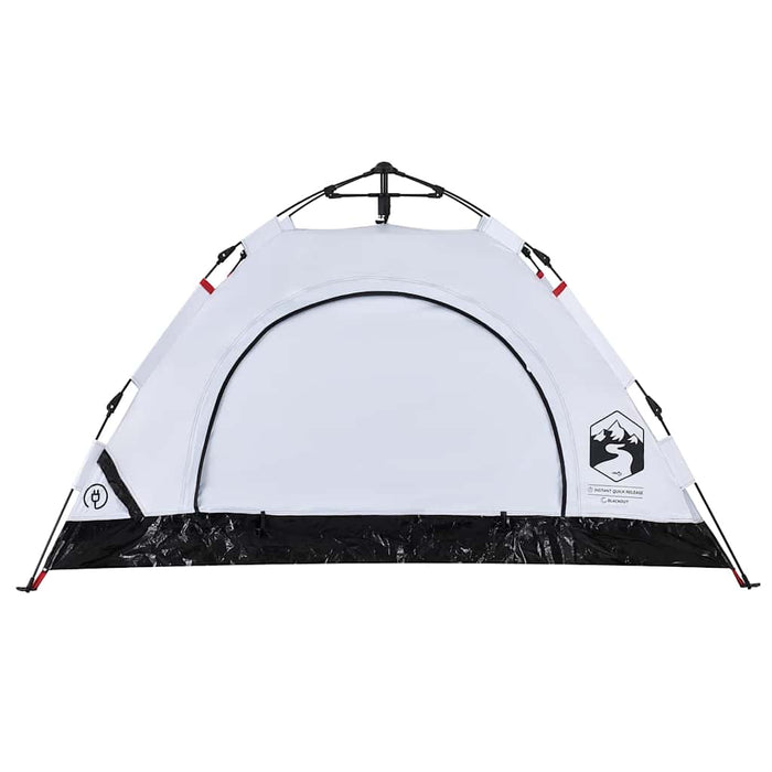 Cort de camping 2 persoane, alb opac, setare rapidă, țesătură - WALTI WALTI