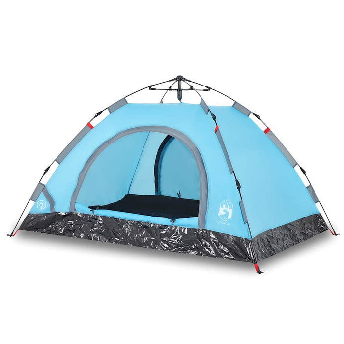 Cort de camping pentru 3 persoane, setare rapidă, albastru - WALTI WALTI