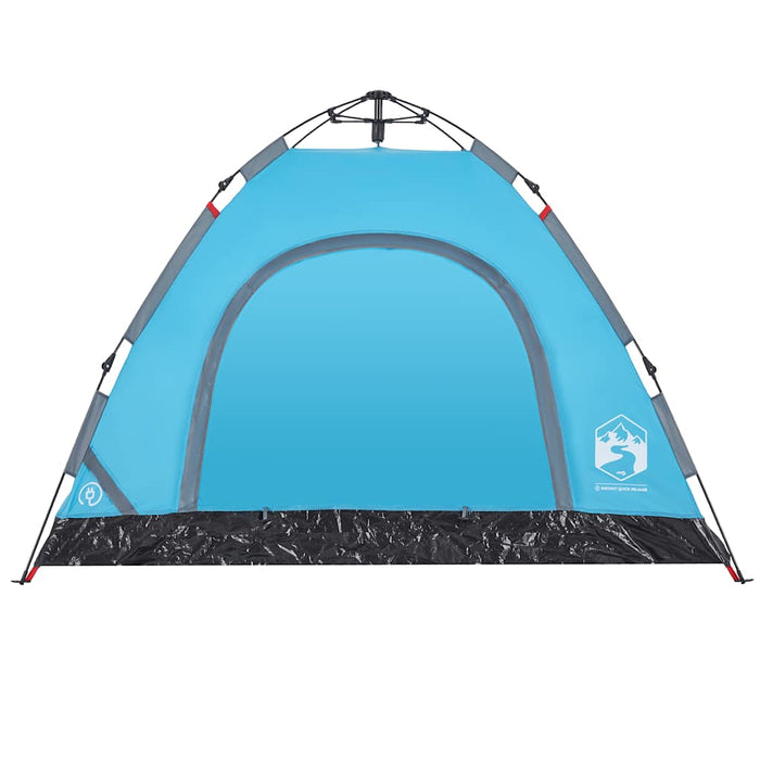 Cort de camping pentru 3 persoane, setare rapidă, albastru - WALTI WALTI