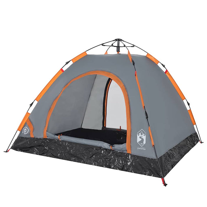 Cort de camping, 3 persoane, gri/portocaliu, setare rapidă - WALTI WALTI