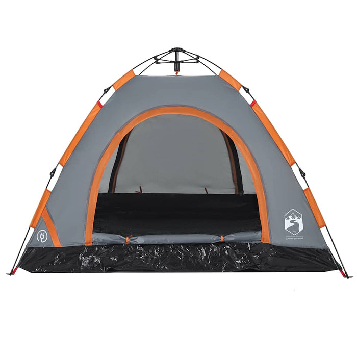 Cort de camping, 3 persoane, gri/portocaliu, setare rapidă - WALTI WALTI