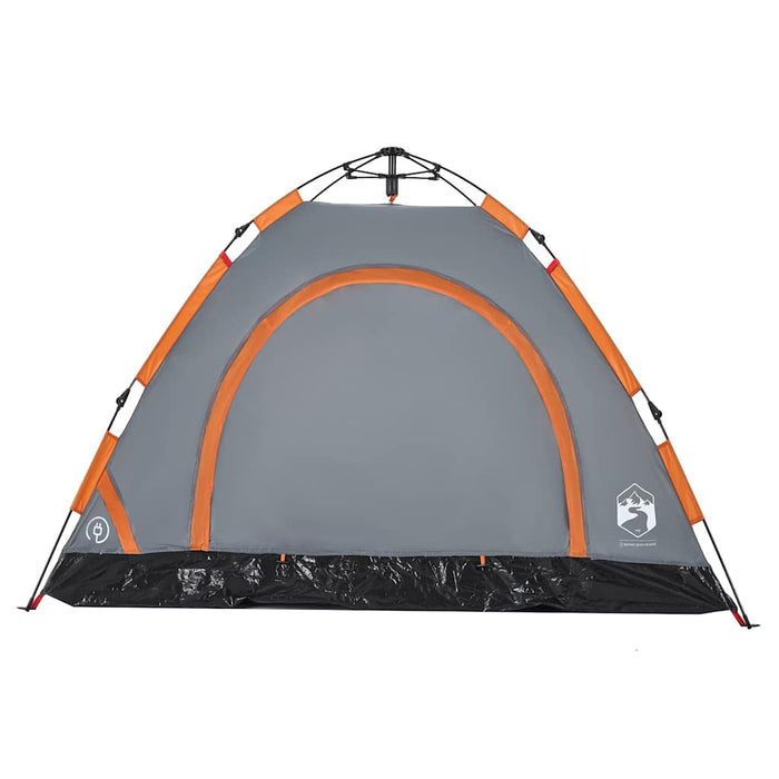 Cort de camping, 3 persoane, gri/portocaliu, setare rapidă - WALTI WALTI