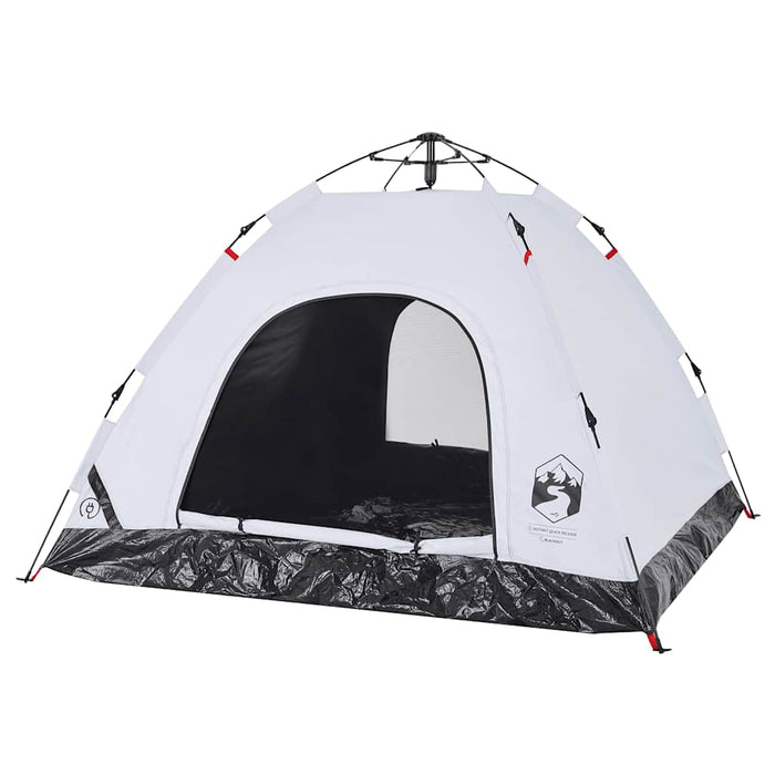 Cort de camping 3 persoane, alb opac, setare rapidă, țesătură - WALTI WALTI