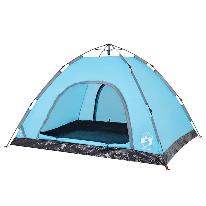 Cort de camping pentru 4 persoane, setare rapidă, albastru - WALTI WALTI