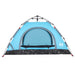 Cort de camping pentru 4 persoane, setare rapidă, albastru - WALTI WALTI