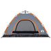 Cort de camping, 4 persoane, gri/portocaliu, setare rapidă - WALTI WALTI