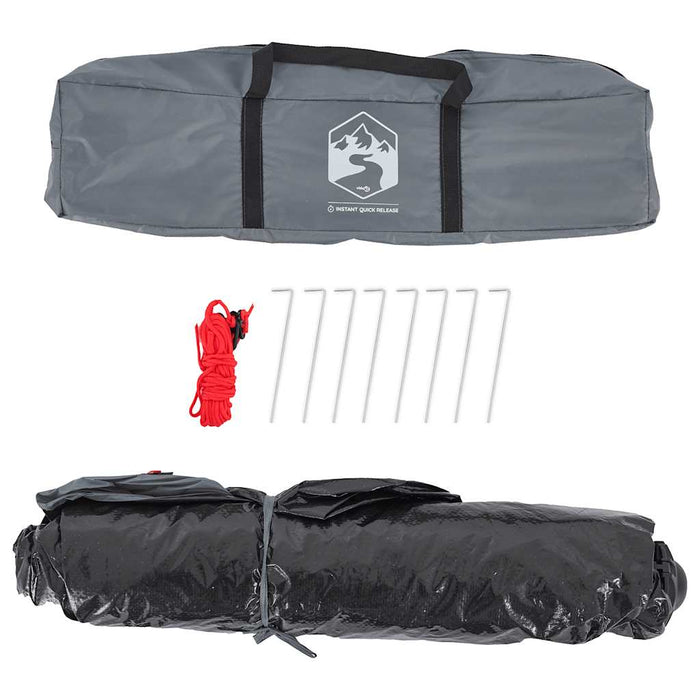 Cort de camping, 4 persoane, gri/portocaliu, setare rapidă - WALTI WALTI