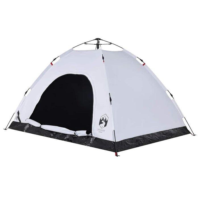 Cort de camping 4 persoane, alb opac, setare rapidă, țesătură - WALTI WALTI