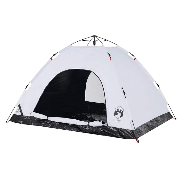 Cort de camping 4 persoane, alb opac, setare rapidă, țesătură - WALTI WALTI
