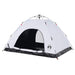 Cort de camping 4 persoane, alb opac, setare rapidă, țesătură - WALTI WALTI