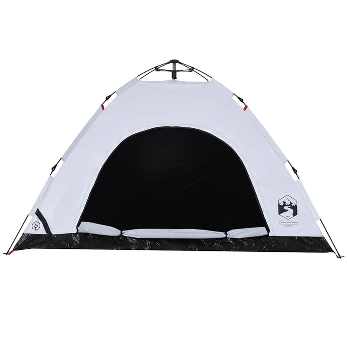 Cort de camping 4 persoane, alb opac, setare rapidă, țesătură - WALTI WALTI