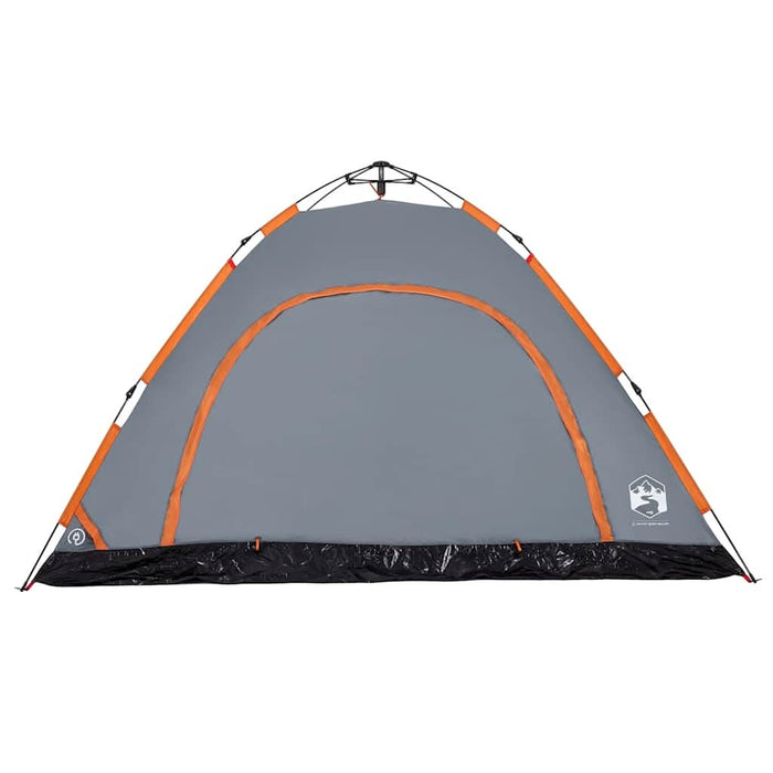 Cort camping, 5 persoane, gri/oranj, setare rapidă - WALTI WALTI