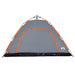 Cort camping, 5 persoane, gri/oranj, setare rapidă - WALTI WALTI