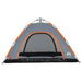 Cort camping, 5 persoane, gri/oranj, setare rapidă - WALTI WALTI